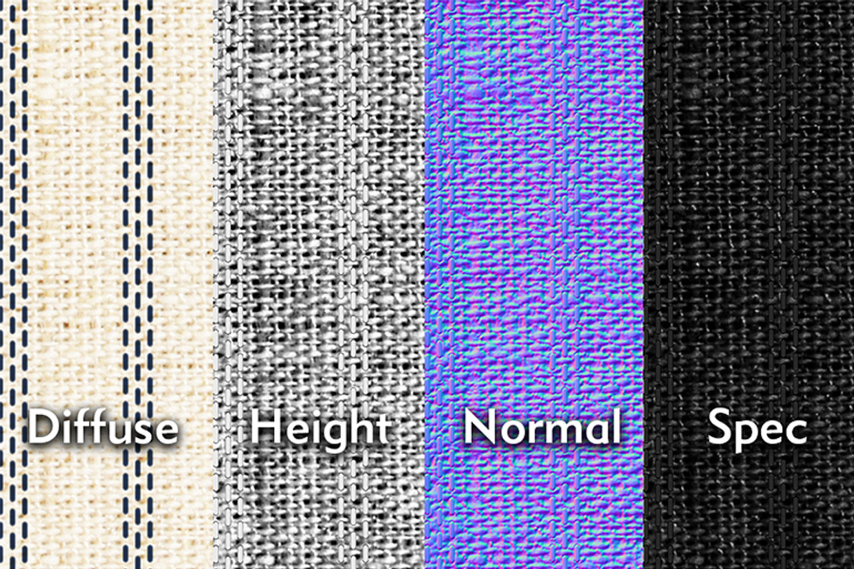 Striped Fabric Texture Pack, a Textures & Material 3D Model by 6BIT Creative (Photo 11 of 13)
