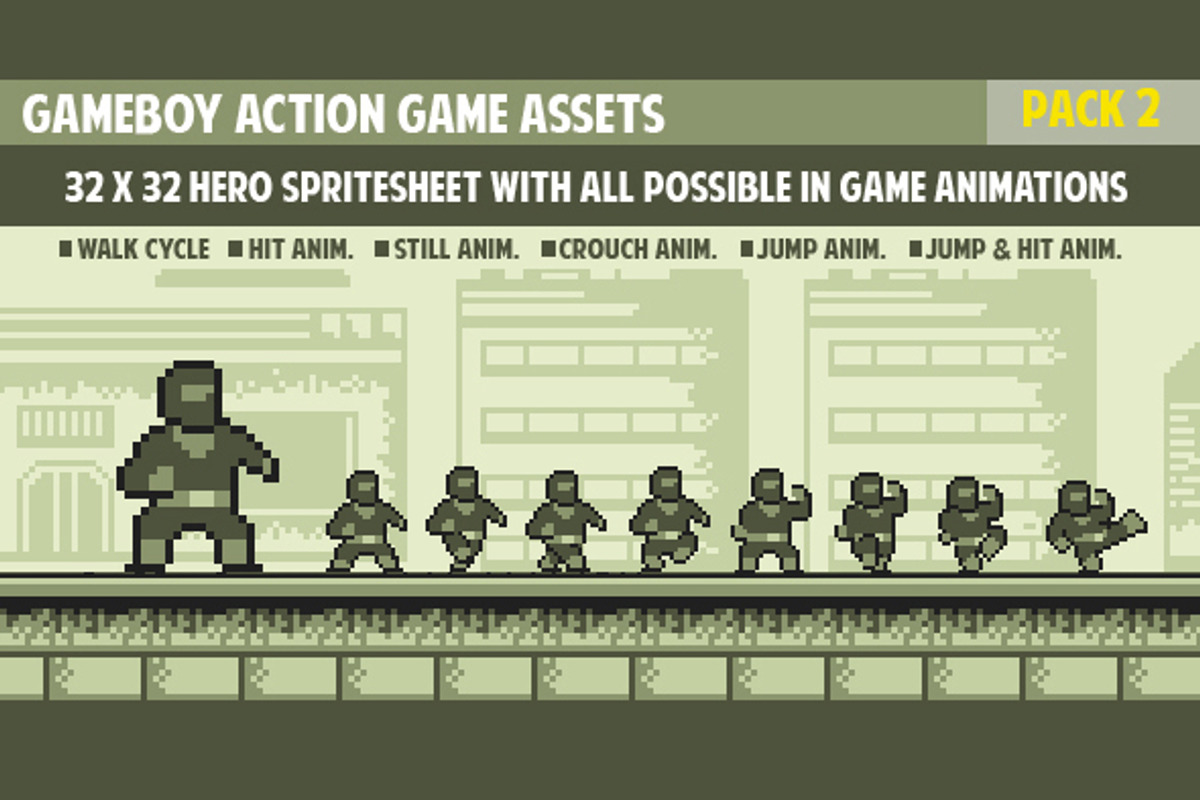 Gameboy Action Game Pack 2, a Graphic by Fassous game assets (Photo 2 of 3)