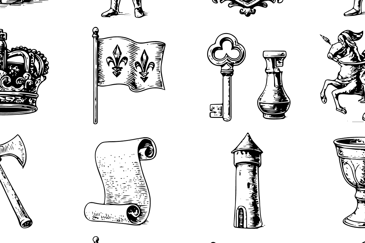 Medieval Kingdom Heraldry Set, an Object Graphic by RT Studio (Photo 4 of 4)
