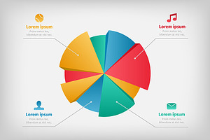 Modern 3d Infographics Pie Chart