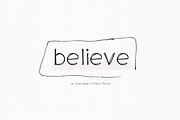Believe - A Handwritten Font, a Font by KA Designs (Thumbnail 1 of 10)