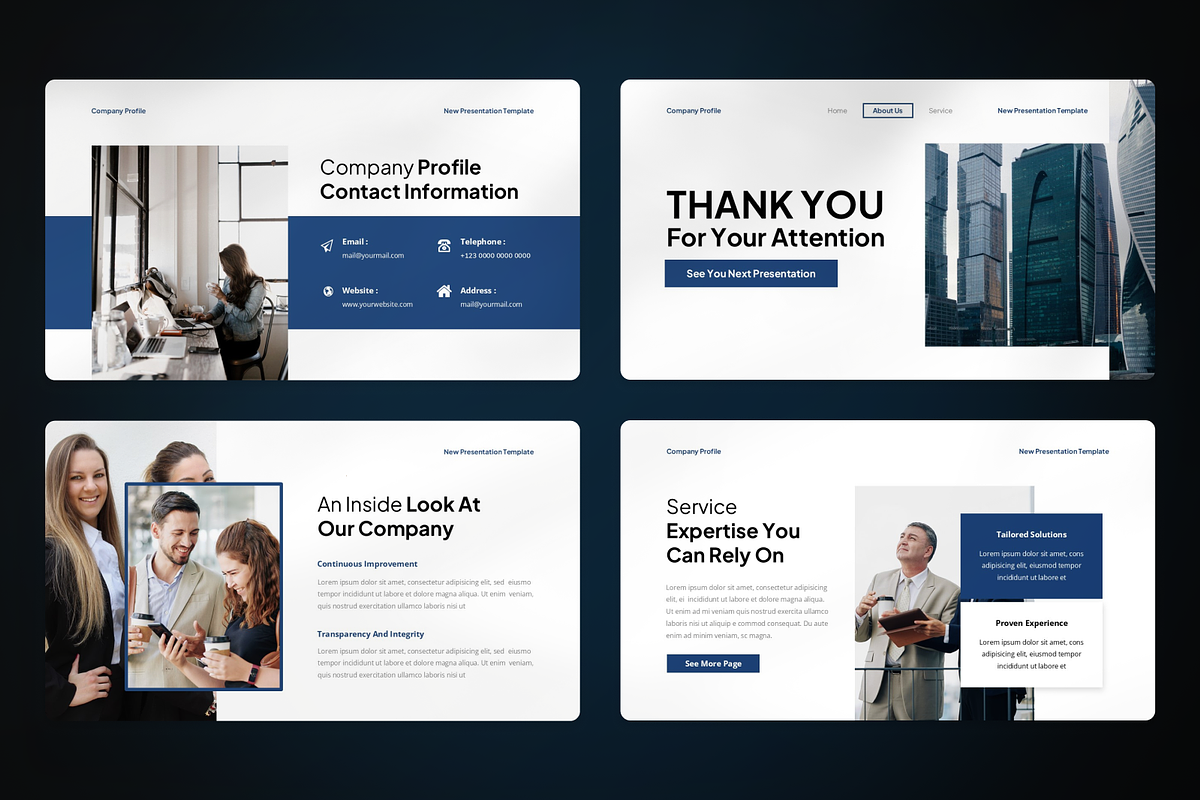 Corporate Company Profile Keynote, a Presentation Template by SquidPixey (Photo 4 of 7)