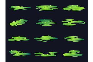 Chemical puddles. Toxic poison, an Illustration by LadadikArt