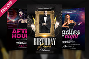 60% OFF Club Life Flyer Bundle, a Flyer Template by Creative Waffle (Thumbnail 1 of 5)
