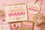 Cute Lovely Font – Heart Shaped Font, a Sans Serif Font by Limited.studio (Thumbnail 3 of 4)