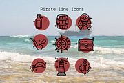 Pirate line icons, a Duotone Icon by Lyolya Profitrolya (Thumbnail 1 of 2)