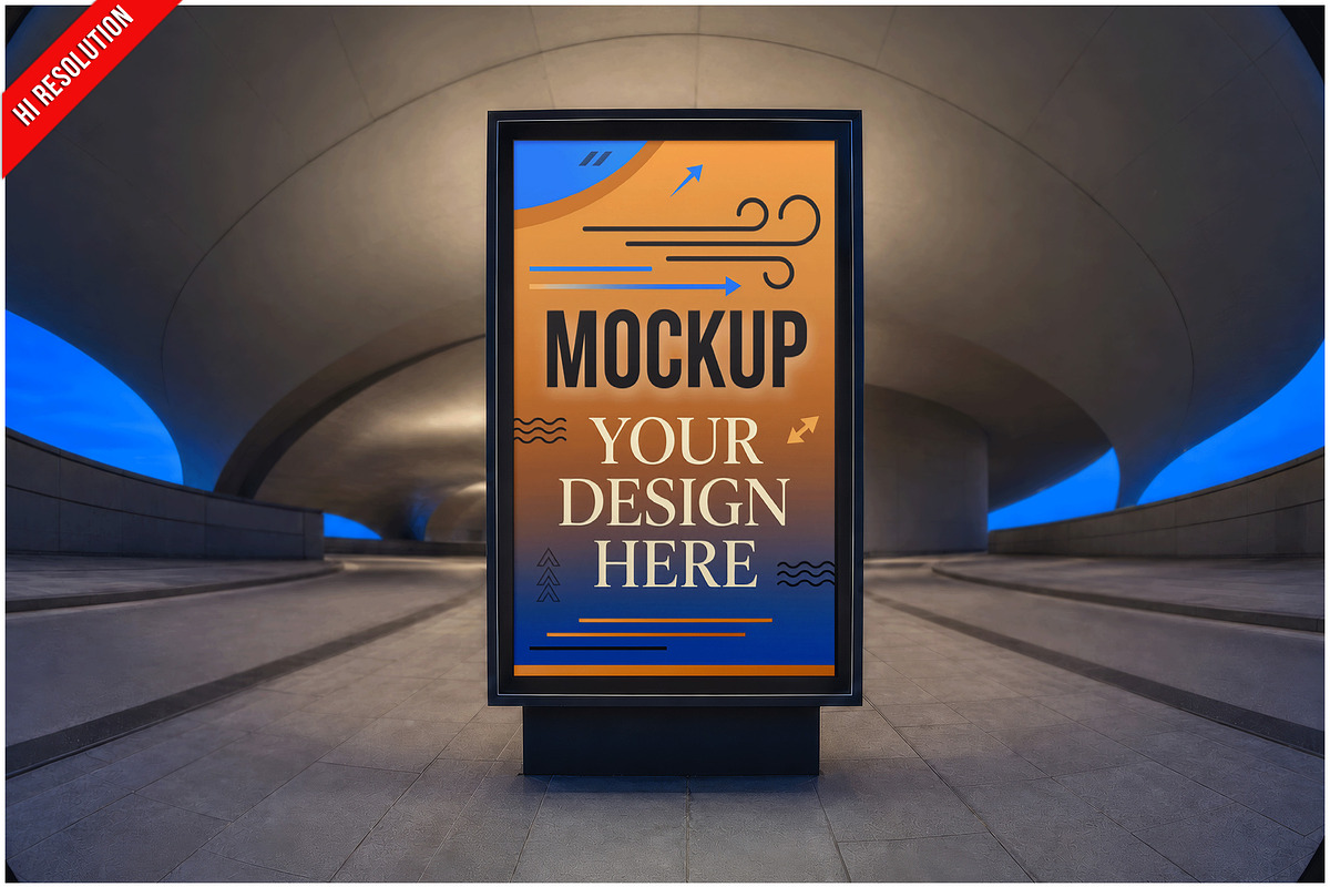 Poster Urban Underpass Mockup PSD, an Advertising Mockup by Bruno's Shop (Photo 1 of 3)