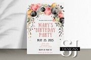 Balloon Wreath Party Invite, an Invitation Template by Sunny Jar Designs (Thumbnail 3 of 3)