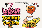 Tropical Christmas Sarcastic Quotes, a Decorative Illustration by Artnoy (Thumbnail 4 of 8)