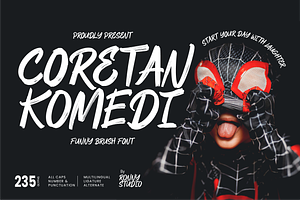 Coretan Komedi Fun Brush Comic Font, a Handwritten Font by Ronny Studio