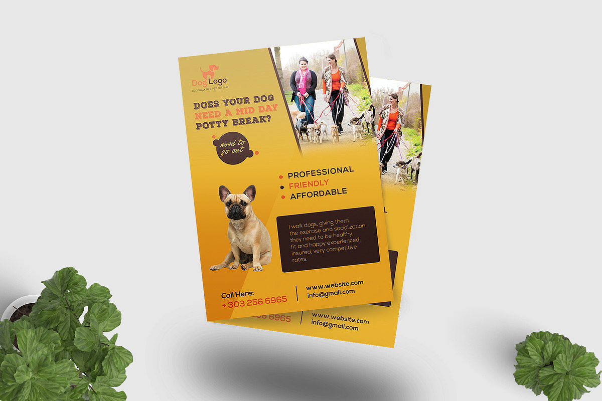 Dog walker Flyer Templates, a Flyer Template by ideaz_sabbir (Photo 3 of 9)