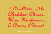 Lucky Cafe: A Retro Script Font, a Script Font by DeliFreshTypeCo. (Thumbnail 3 of 6)
