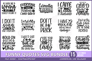 Funny Quotes SVG Bundle