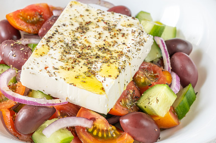 Bowl of Greek salad, a Food & Drink Photo by Alexander Prokopenko
