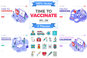 Vaccination Concepts with Docotor, a Healthcare Illustration by TAlex