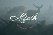 Alfath - monoline script, a Script Font by Gittype (Thumbnail 1 of 8)