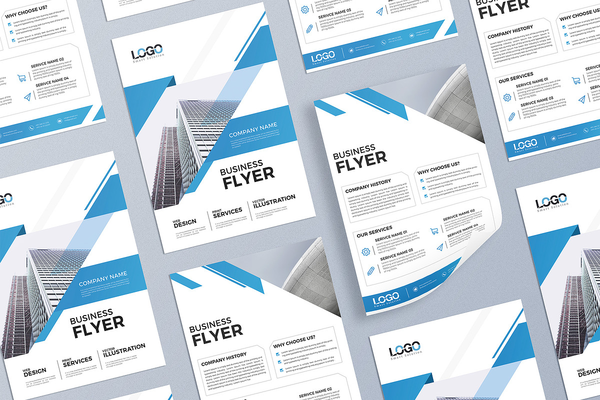 Clean Business Flyer, a Flyer Template by BrochuresFactory