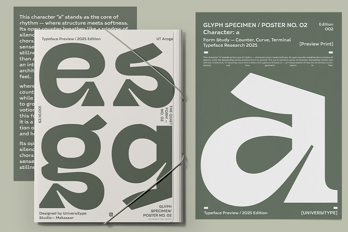 UT Aroge - An Inktrap Display Sans, a Sans Serif Font by Universitype (Photo 7 of 10)