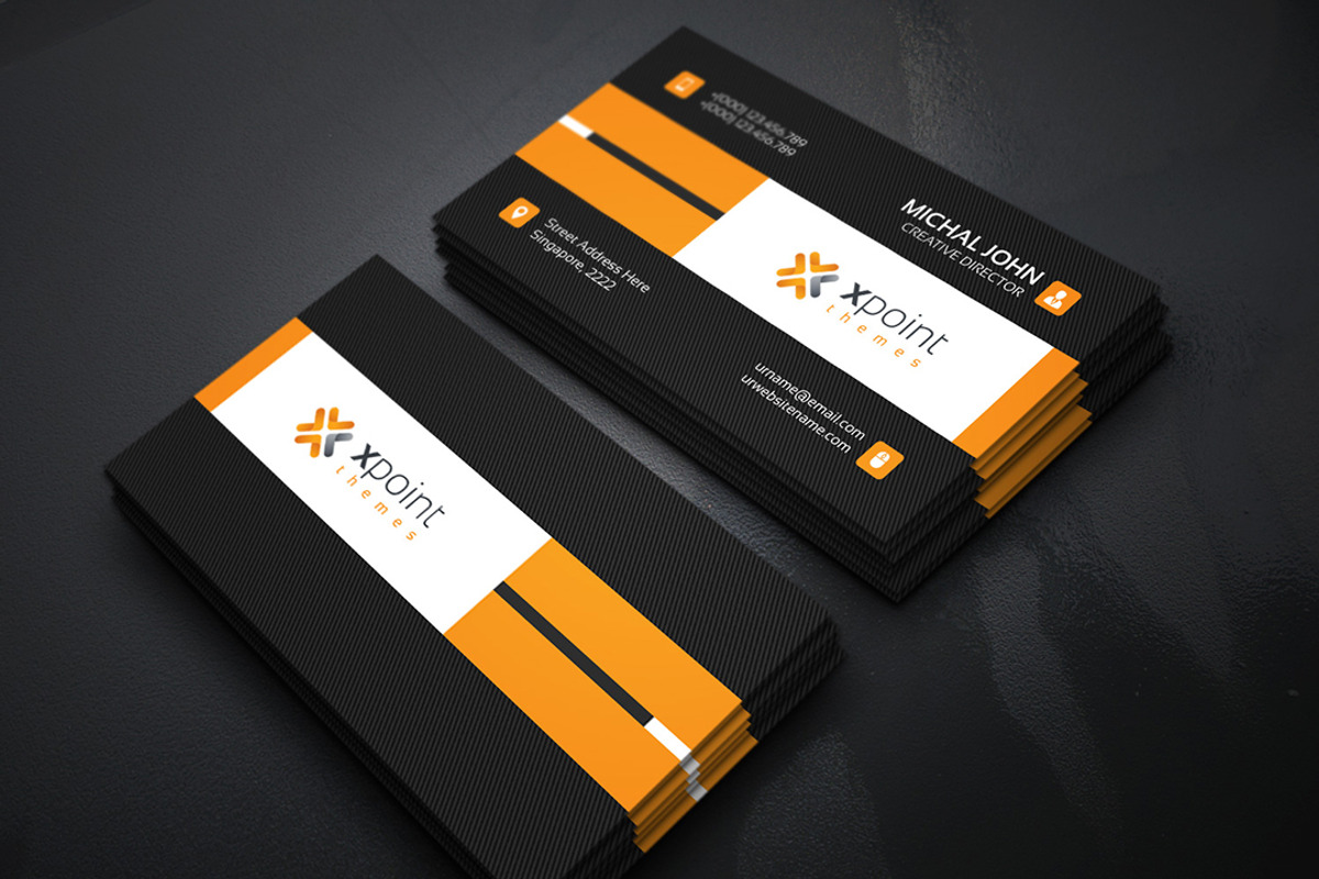 X Point Business Card, a Business Card Template by GenerousArt