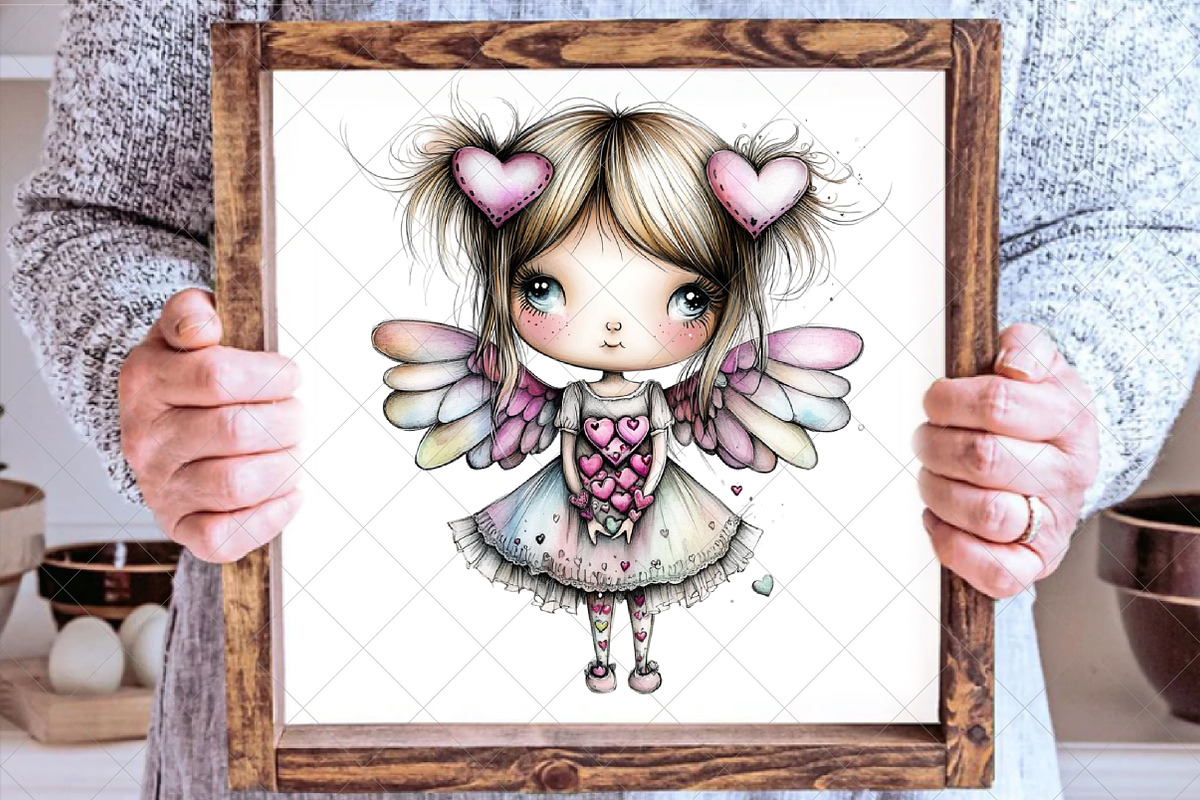 Dreamy Cupids Whimsical Valentine, an Illustration by SinaCreation (Photo 6 of 7)