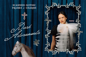 Dark Adornments Gothic Frames Charms, an Object Graphic by Purple