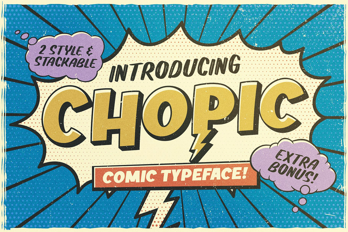Chopic Typeface, a Sans Serif Font by alit design (Photo 1 of 18)