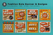 Yellow Retro Fashion Sale Banner, an UI Kit Template by graphicook (Thumbnail 1 of 5)