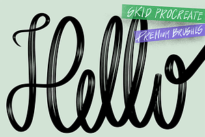 Skid Procreate Lettering Brushes