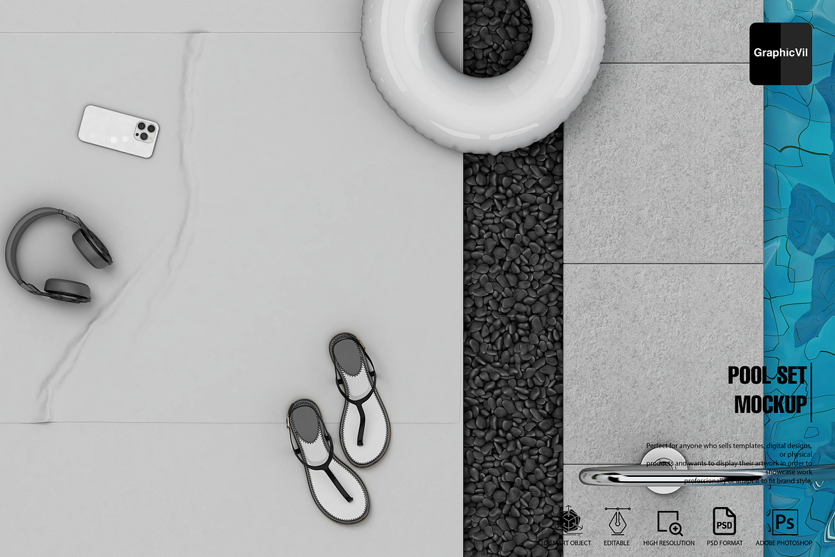 Pool Set Mockup