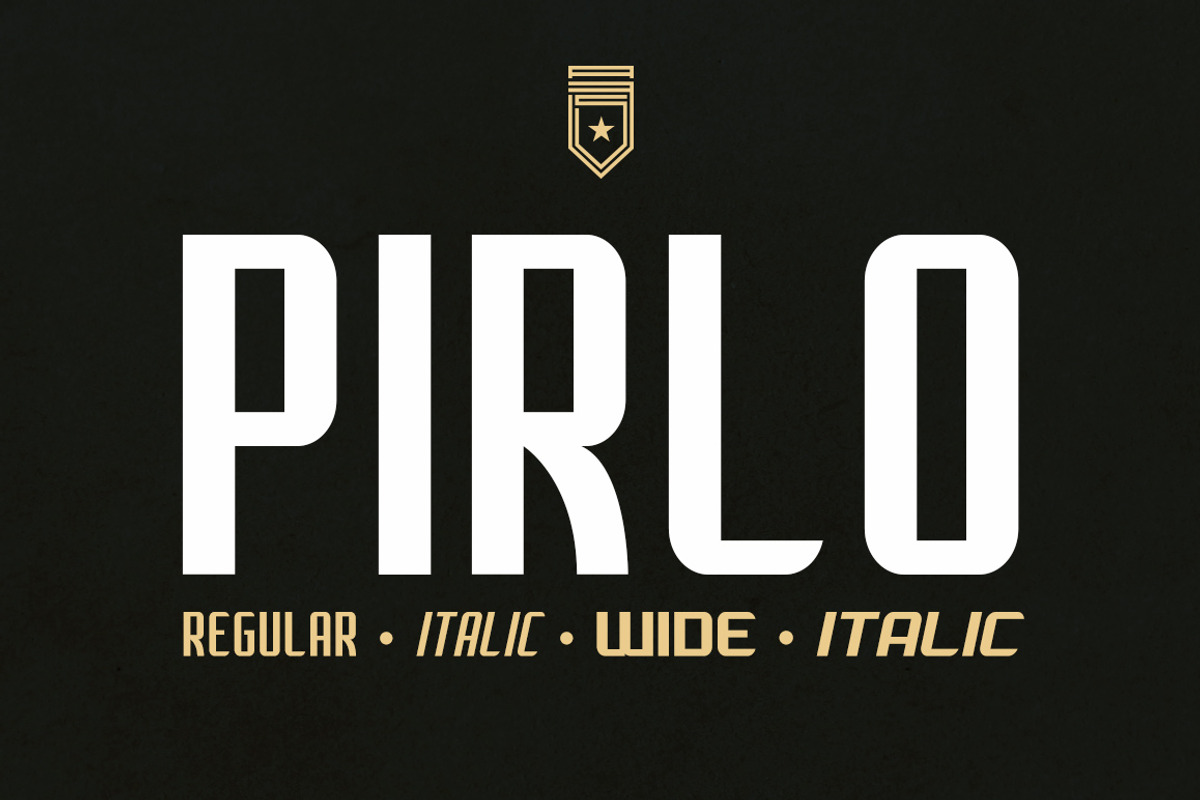 Pirlo Type Family (Regular & Wide)