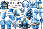 Christmas Blue Clipart PNG, an Illustration by Daily.Designs (Thumbnail 1 of 5)