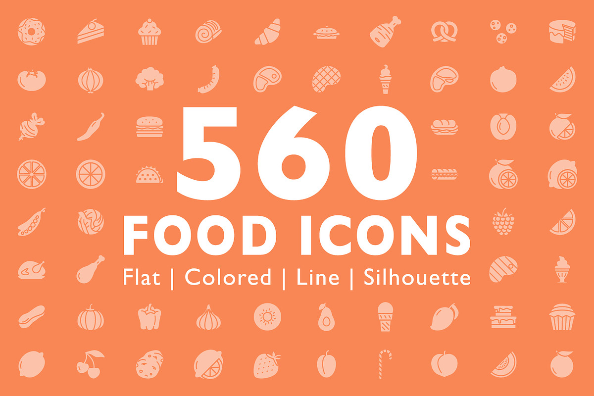 560 Food Icons, a Solid Icon by Maxim Cherednichenko (Photo 1 of 7)