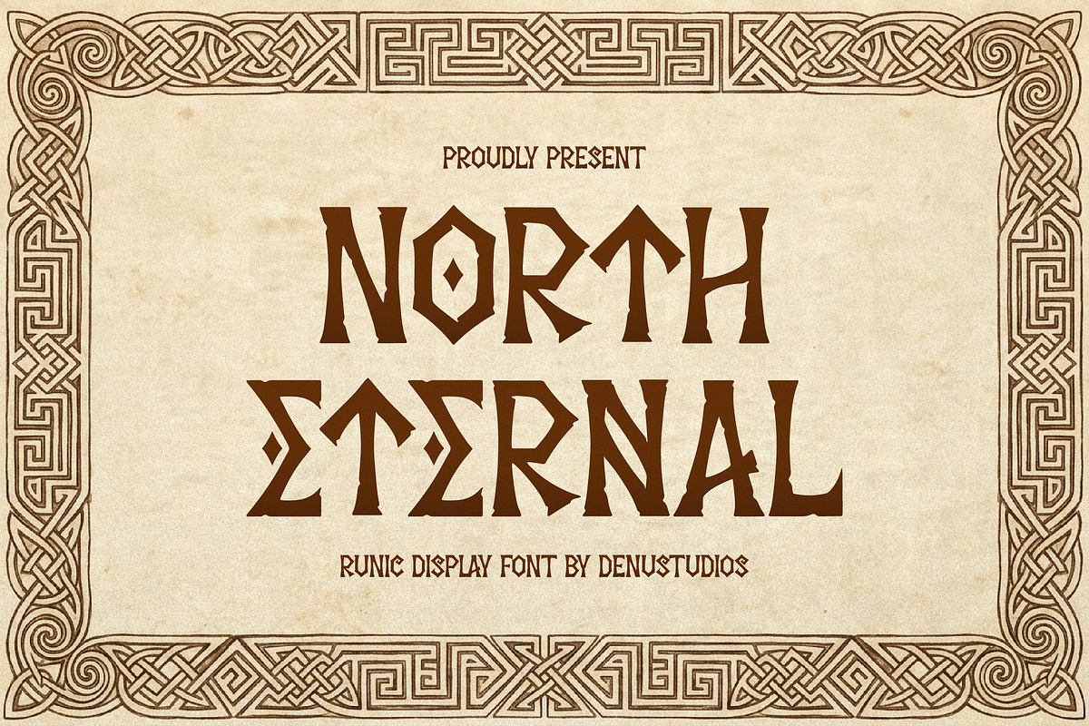 North Eternal | Runic Display Font, a Blackletter Font by Denustudios (Photo 1 of 11)