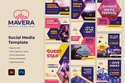 Mavera Music Festival, a Social Media Template by kerismaker (Thumbnail 1 of 3)