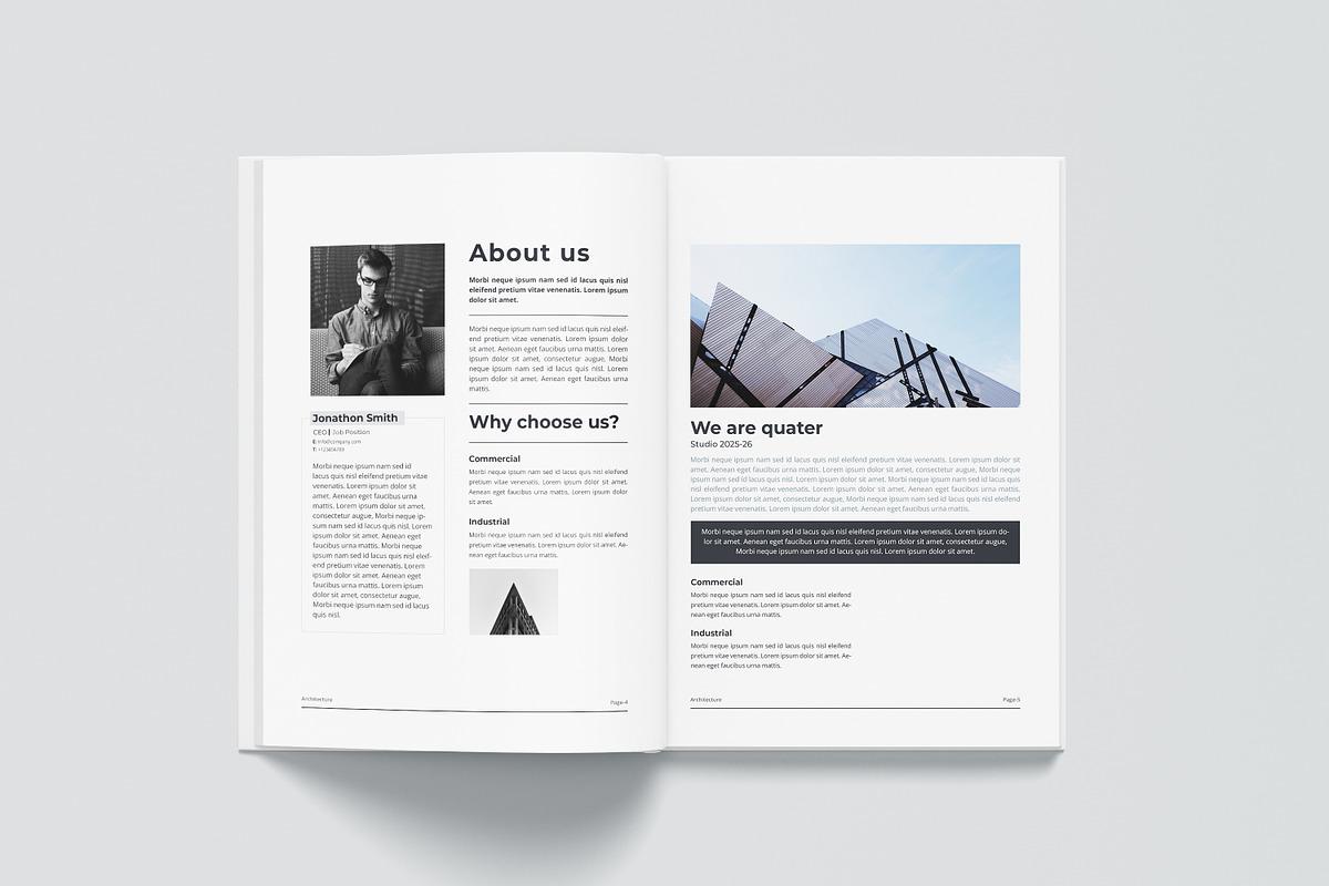 QUATER | Architecture Portfolio, a Brochure Template by obayes (Photo 9 of 18)