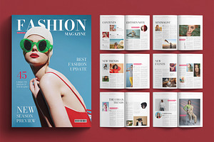 Fashion Magazine Template, a Magazine Template by E-Type