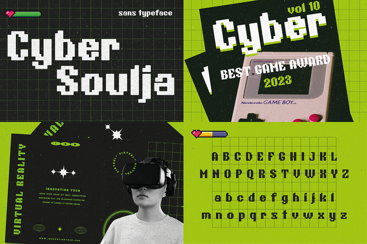 Futuristic Font Bundle - 93 Fonts!, a Sans Serif Font by HipFonts (Photo 11 of 13)