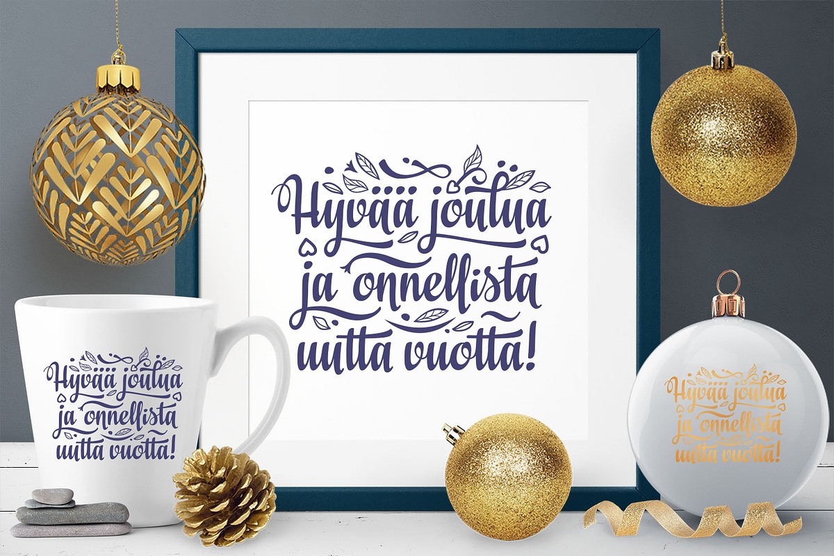 Finnish Christmas svg Finland Hyvaa, an Object Graphic by Zoya Miller (Photo 4 of 9)
