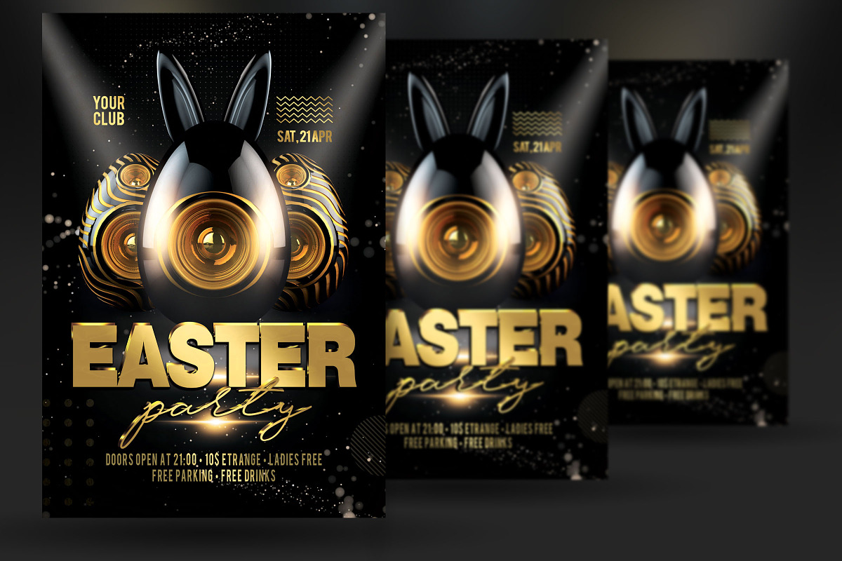 Happy Easter Party Flyer, a Flyer Template by Artolus (Photo 2 of 3)