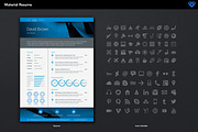 Material Resume Blue, a Resume Template by ikono.me (Thumbnail 4 of 5)