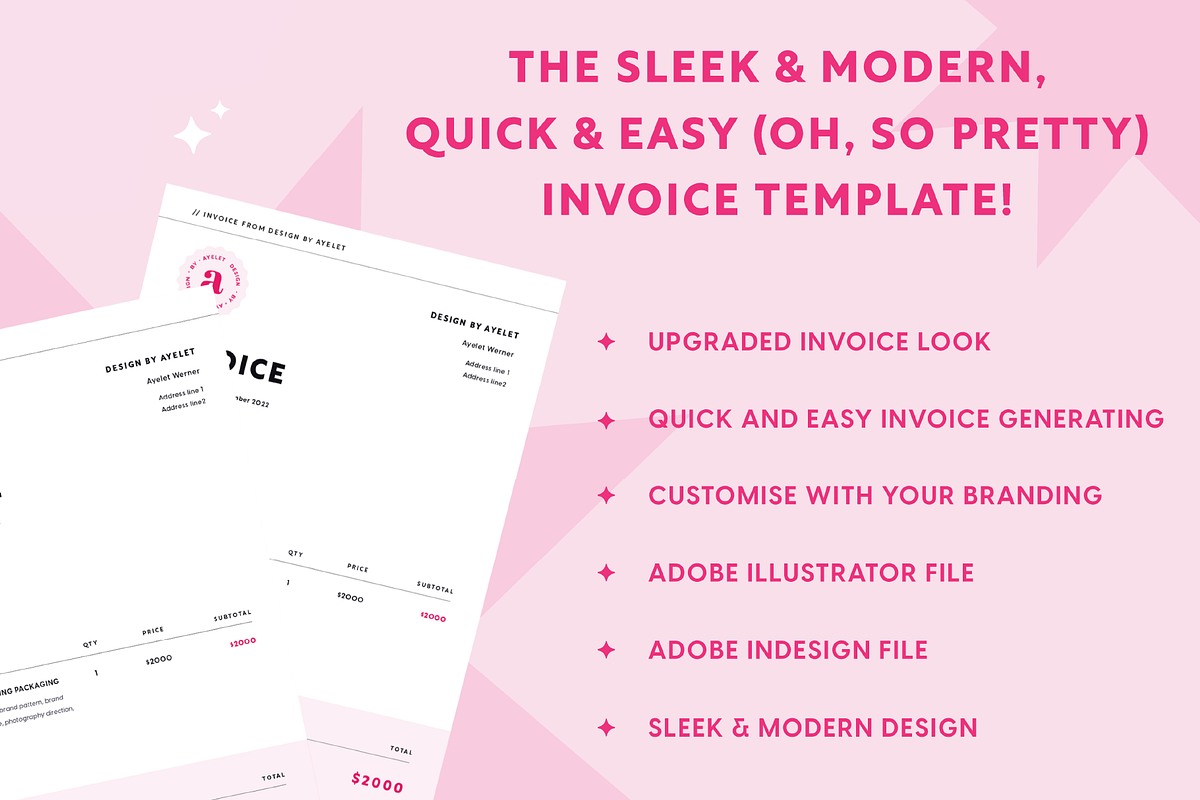 Quick & Easy Invoice Template, a Branding & Logo Template by DesignbyAyelet (Photo 2 of 2)