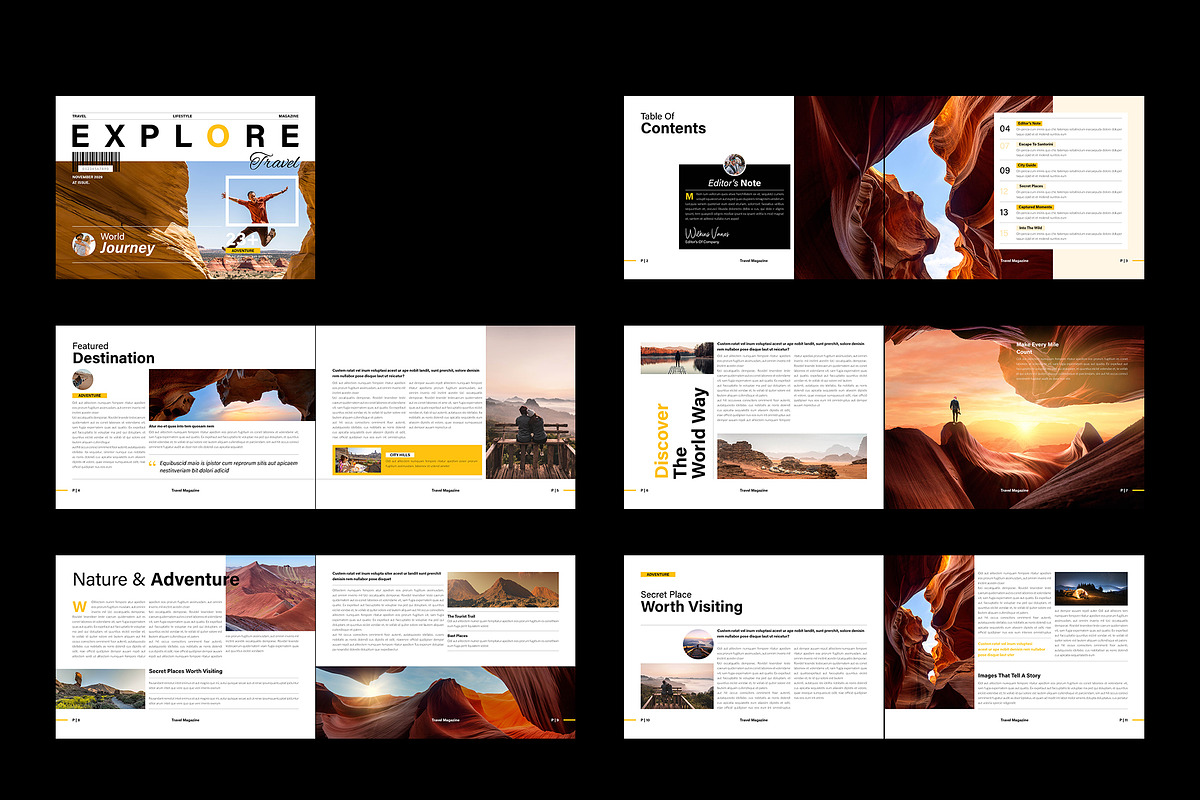 Travel Magazine Landscape Layout, a Magazine Template by NorthPeak (Photo 10 of 11)