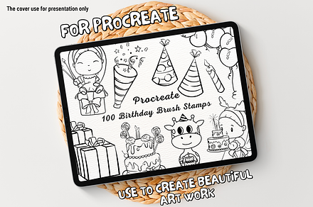 100 Birthday Procreate Stamps
