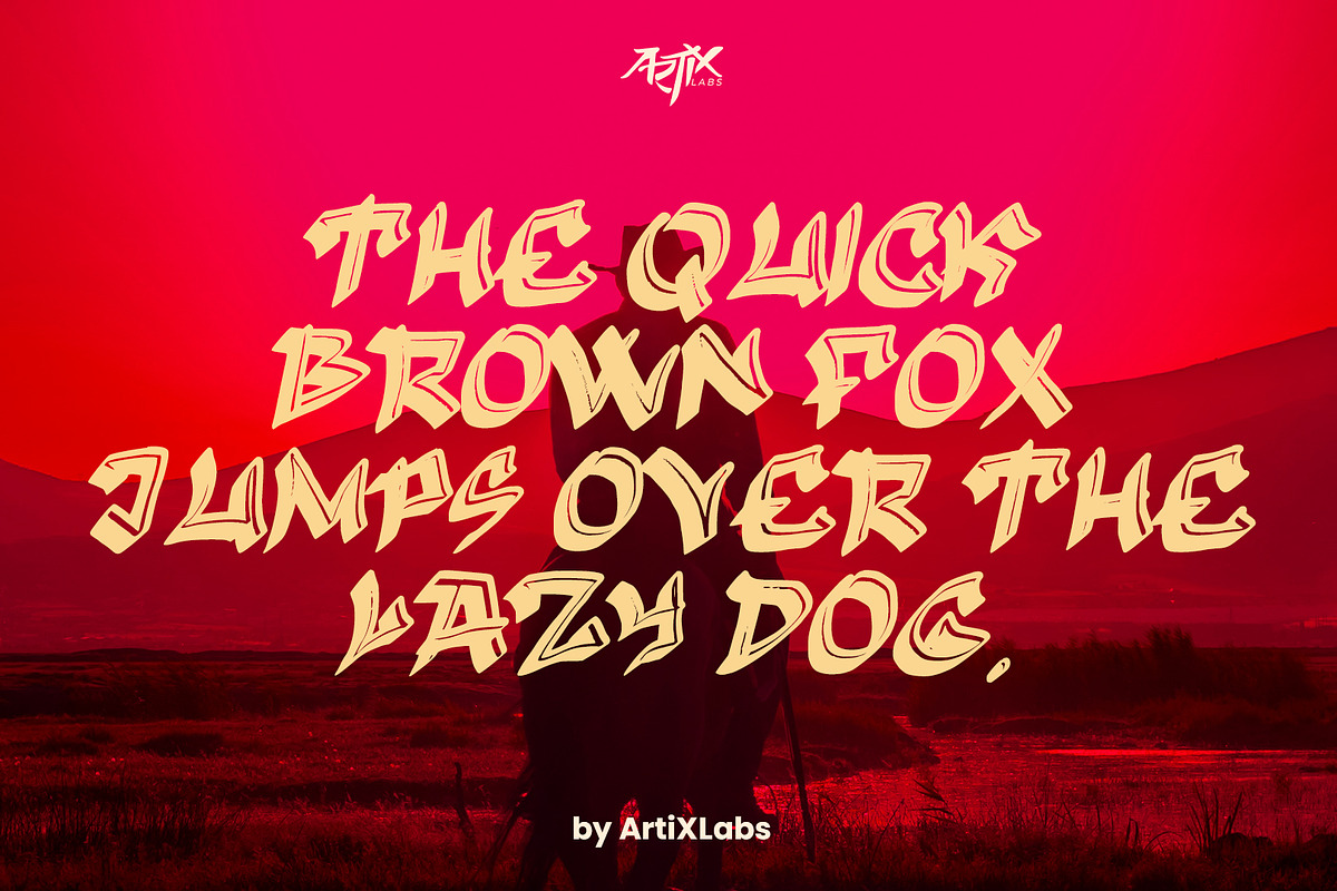Zumpa Sharp Raw Edgy Display Font, a Handwritten Font by ArtiXLabs (Photo 2 of 10)