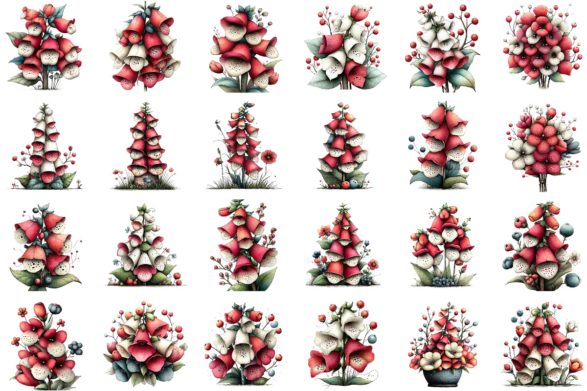 Whimsical Easter Foxglove Clipart, an Illustration by Sublimation Artist (Photo 3 of 7)