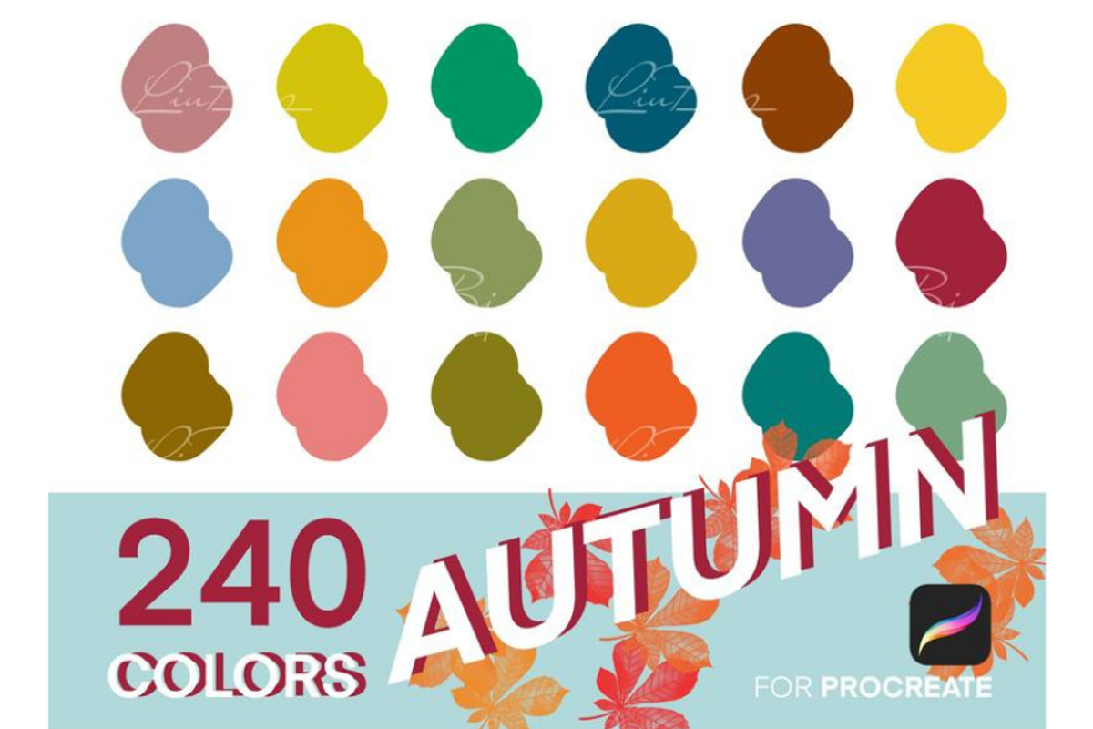 240 Procreate Autumn Color Palette, a Palette Add-On by LiuBi Art (Photo 2 of 2)