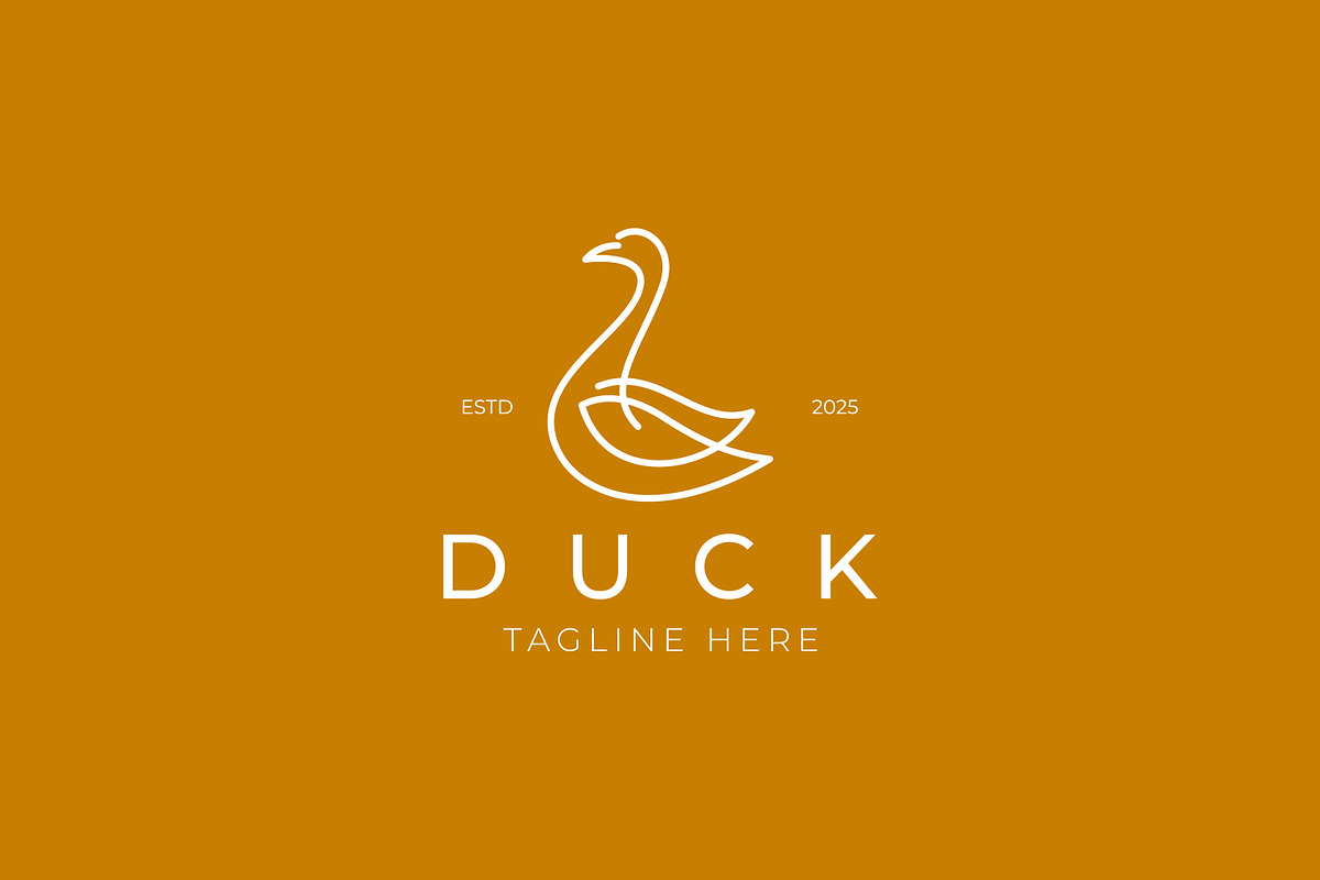 Iconic Line Art Swan or Duck Logo, a Branding & Logo Template by Signatoro (Photo 2 of 3)