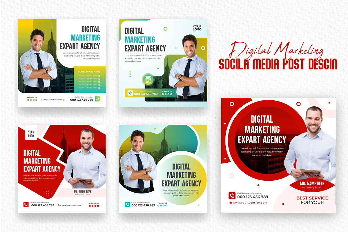 Digital Marketing Agency Social Medi, a Social Media Template by Mk_Studio (Photo 1 of 6)
