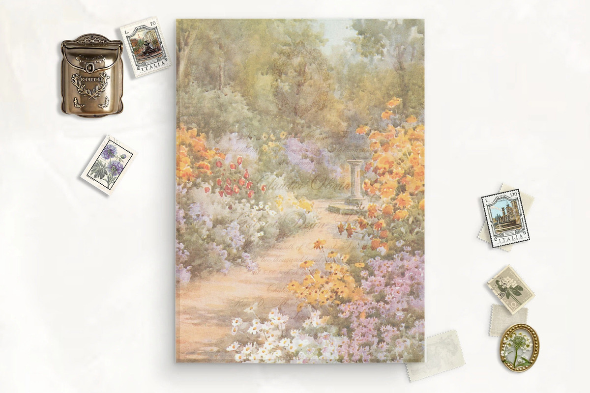 French Garden I Vellum Print, a Stationery Template by SilverJoyAtelier (Photo 2 of 2)