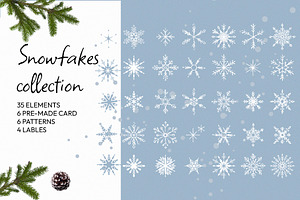 Snowflake Handraw Vector Collection